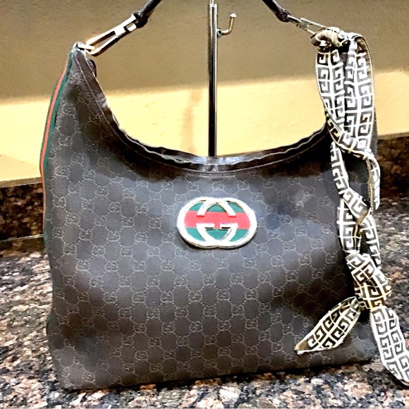 Gucci Monogrammed Canvas Customized Hobo Bag - Picture 7 of 13